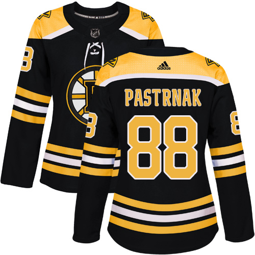 Adidas Bruins #88 David Pastrnak Black Home Authentic Women's Stitched NHL Jersey